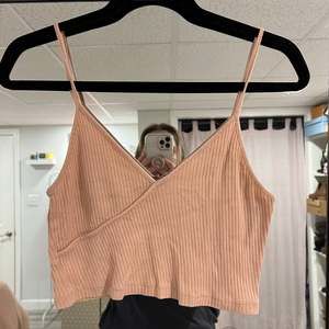 Topshop V-Neck Ribbed Pink Crop Top Bralette Size 8